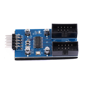 Motherboard USB 9 Pin USB 2.0 weiblicher schwarzer Schnittstellen-Header-Splitter 1 zu 2 Erweiterungskabel-Adapter 9-Pin-USB HUB-Anschlüsse - Product Image 6