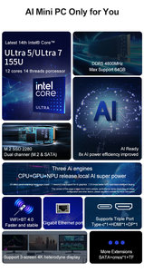 INYUDA NUC-I5-1335U MiniPC Intel Processor 4K 8GB DDR4 256GB SSD WiFi Windows <strong>Operating</strong> <strong>System</strong> Home/Office Business <strong>Computer</strong> US - Product Image 5
