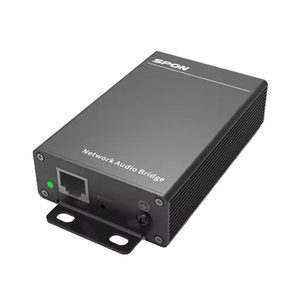 Amplificador de puente de audio IP de red SPON con PoE para conectar y combinar sistemas de audio analógicos y de red