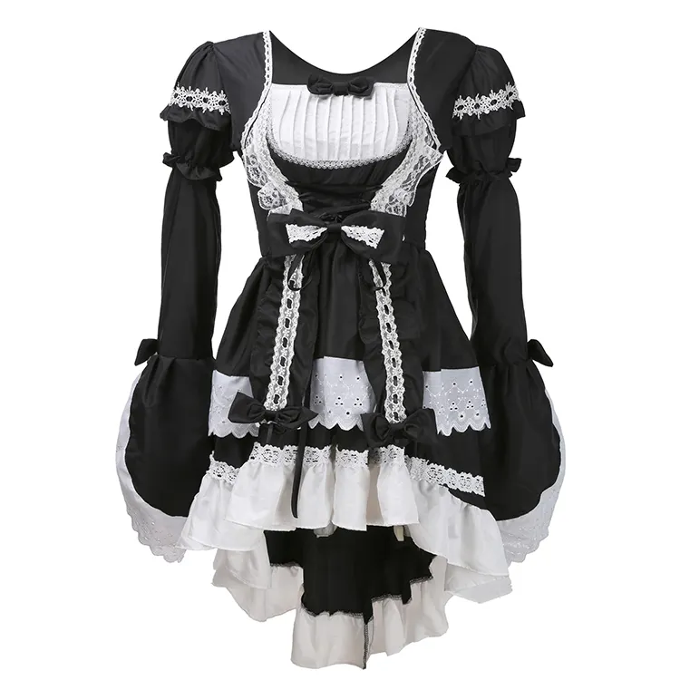 Signore Smoking Gonna Lolita Adulto Principessa Dress Anime Costume Cute Gotico Cosplay della Domestica Del Vestito