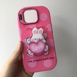 เคสโทรศัพท์มือถือลายหมีสีชมพูรูปกระต่าย3D ใหม่ทำจากซิลิโคนพิมพ์ลายหมีสีชมพูสีชมพูรูปกระต่ายขายส่ง - Product Image 2
