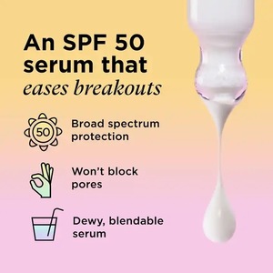 Yağsız su geçirmez güneş kremi Serum Glow nemlendirici yüz güneş kremi Serum özel etiket 50ML organik SPF <span class=keywords><strong>50</strong></span> cam şişe kollajen