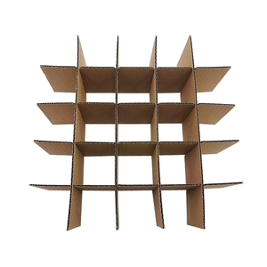 Tái chế có thể gập lại các tông chai rượu vang hộp giấy chia giá rẻ tùy chỉnh các tông khay với chia - Product Image 3