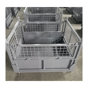 Warehouse Equipment <strong>Stackable</strong> and Foldable Steel Storage <strong>Crate</strong> <strong>Wire</strong> <strong>Mesh</strong> Container - Product Image 5