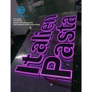 Разноцветный супер слово RGB бизнес-знак под заказ 3d буквы светодиодные световые буквы программируемые светодиодные фронтовые светодиодные буквы 3d световой знак - Product Image 3