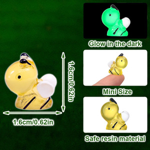 ส่องสว่างมินิเรซิ่นรูปปั้นผึ้งเรืองแสงใน Dark สัตว์หุ่น Bee ตกแต่งวันหยุด DIY หัตถกรรมสําหรับภูมิทัศน์ไมโคร - Product Image 2