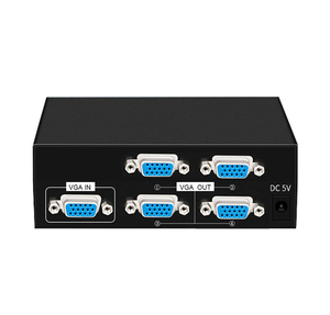 Divisor de Audio y vídeo 1 en 2, 1x2, 2 puertos/1 en 4 puertos, VGA, SVGA, XGA, LCD, 1 unidad a 2 / 4 monitores - Product Image 1