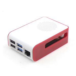 <strong>Raspberry</strong> <strong>Pi</strong> 4 <strong>case</strong> 4 Generation B Shell <strong>Raspberry</strong> <strong>Pi</strong> 4B Red and White Shell ABS Fan Cooling Shell Box - Product Image 1