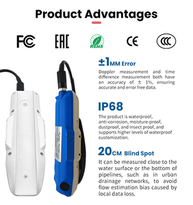 QLX-LSS200ตรวจสอบอัตราการไหลของน้ำเสียแบบช่องเปิดในแม่น้ำเครื่องวัดการไหลของ Doppler อัลตราโซนิก - Product Image 2