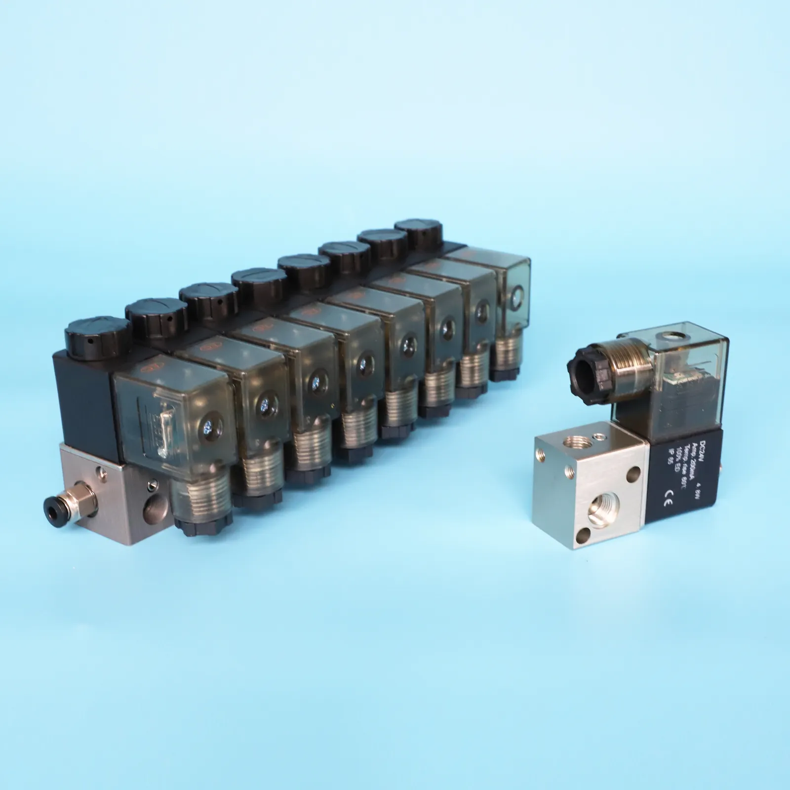 3V1-06 1/8in normally closed electromagnetic manifold base mini air valve group 24v 3 way solenoid manifold valve