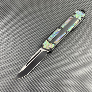 Scarab Hợp kim kẽm xử lý túi dao dát bào ngư Vỏ hợp thời trang chơi EDC ngoài trời di động đa năng công cụ dao - Product Image 5