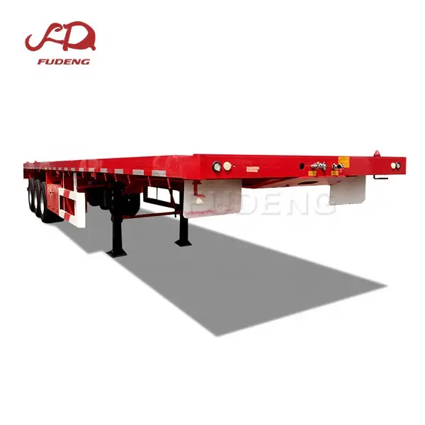 Cheap 3 axle 40ft or 20ft used trailer container flatbed trailer and semi trailer container for sale