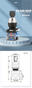 100% yeni CNTD elektrik düğmesi anahtarı LA38-11Y21-L anahtar dönüş düğmesi sinyal ışığı kendinden kilitleme/kendinden sıfırlama iyi fiyat - Product Image 6