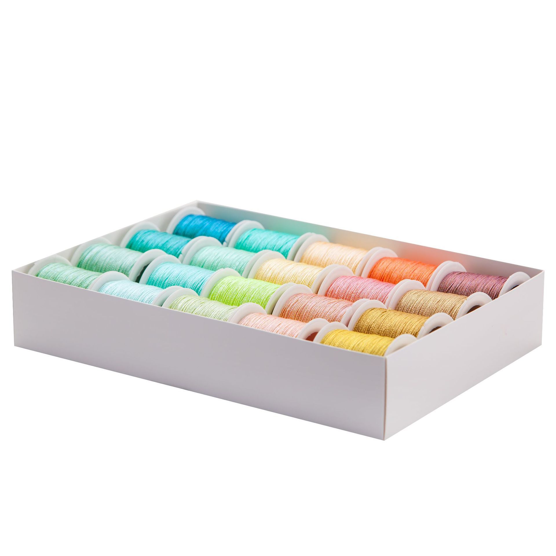 Conjunto de caja de serie verde y amarillo colorido