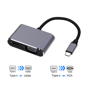 CHV2 USB C到HDMI VGA适配器4K 30HZ视频输出用于苹果M1为i Mac Type C到HDMI适配器 - Product Image 3