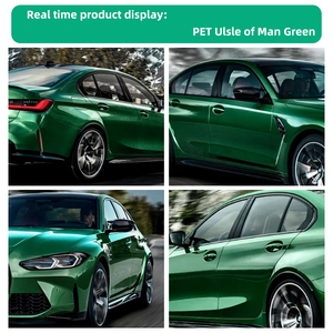 Isle of Man lapisan vinil pembungkus mobil berubah hijau penutup bodi kendaraan penuh jenis produk Film mobil - Product Image 4