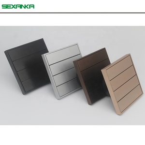 SEXANKA <span class=keywords><strong>KNX</strong></span> EIB akıllı ev otomasyon sistemi 4 Gang Metal düğme paneli akıllı duvar anahtarları - Product Image 4