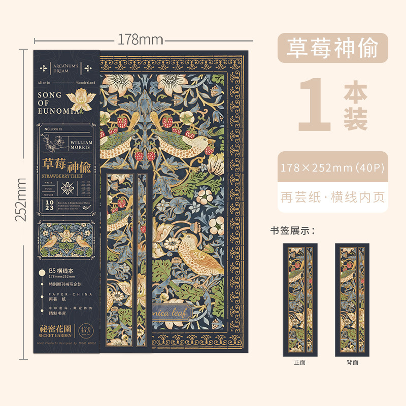Strawberry thief-1 bookmark
