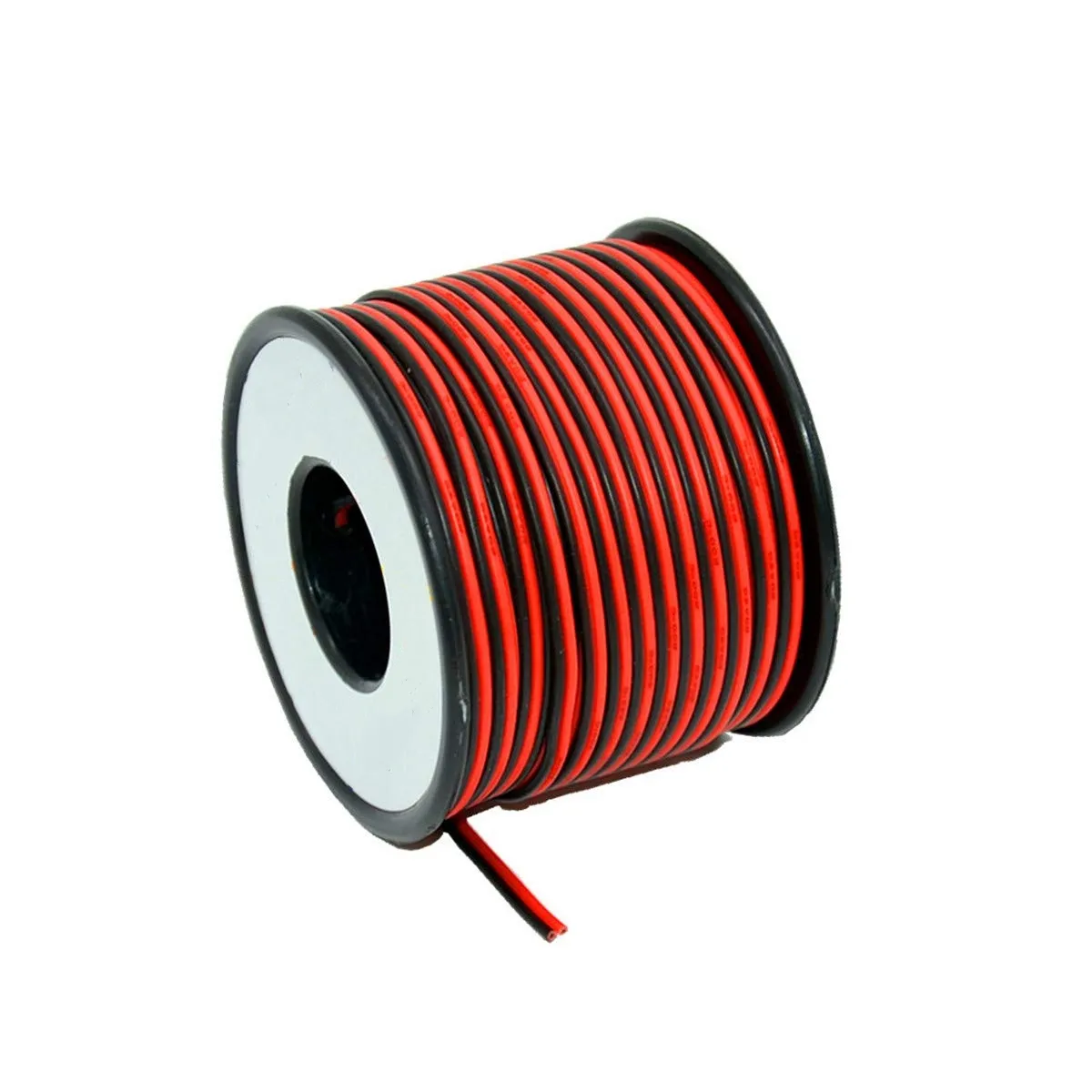 Fio elétrico de silicone 2 condutores cabo paralelo com carretel 12 /14 /16 fio de cobre estanhado trançado flexível para automotivo