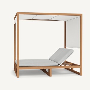 Lüks tasarım koleksiyonu dış mekan mobilyası tik ahşap kapı tik Daybed Teak Batyline Cabana - Product Image 4