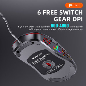 JERTECH JR820 Dongguan programmabile Macro 4800dpi 7200dpi 7d regolabile Led Rgb cablato Usb Computer Gamer Mouse da gioco - Product Image 5