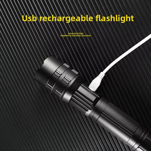 Độ sáng cao có thể sạc lại Tầm xa zoom dẫn Đèn pin xách tay hợp kim nhôm cho Đi Bộ Đường Dài Ngoài Trời & cắm trại AA loại pin - Product Image 5