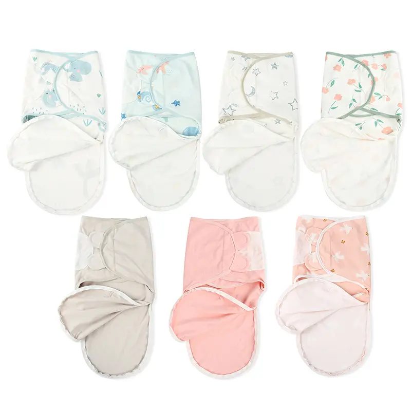 Newborn 100% cotton Boys and Girls 0-3 Month Adjustable Baby Swaddle Wrap Organic Muslin Swaddle Sleeping infant Blankets