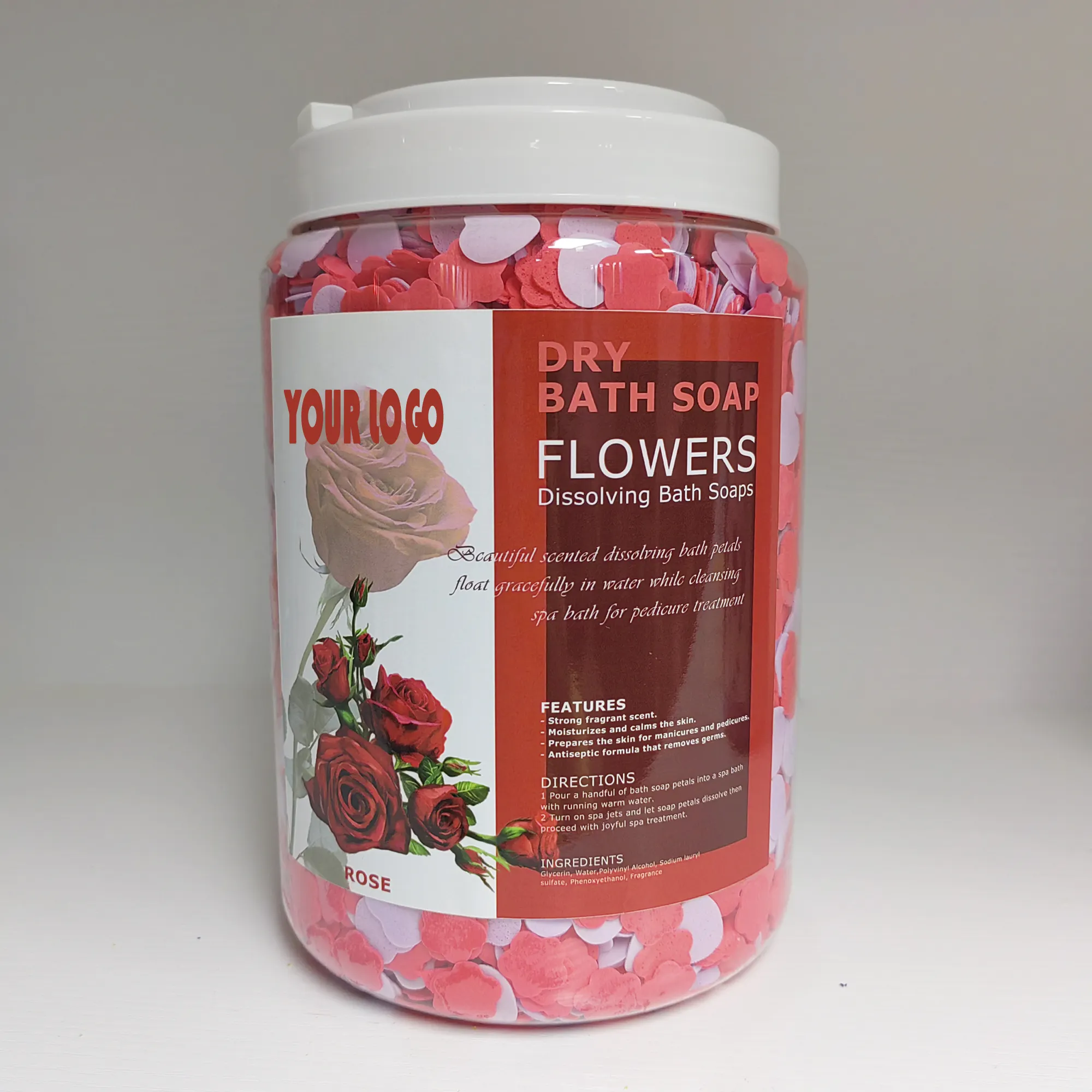 Vente en gros de pétales de Rose de bain, fleurs de savon de bain jetables portables pour manucure et pédicure