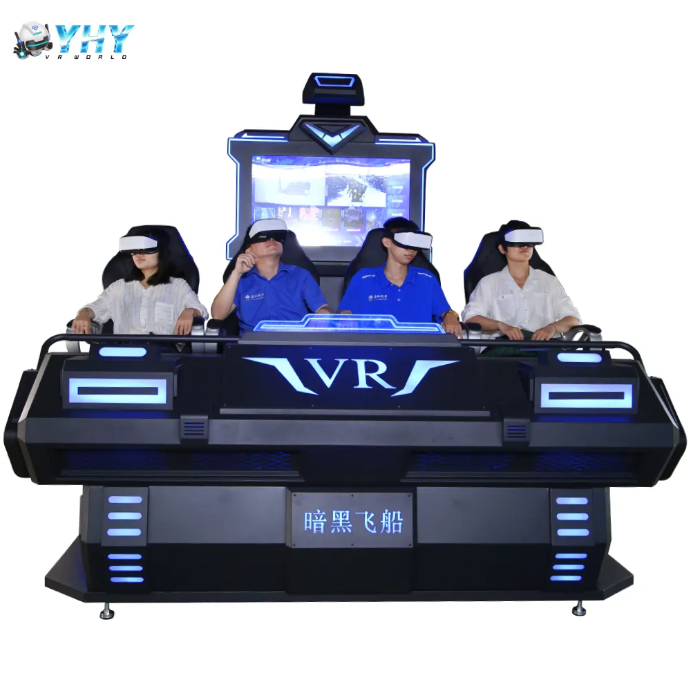 4 Zitplaatsen Populaire Themapark Vr Machine 5d 9d Virtual Reality Cinema Vr 9d Filmsimulator