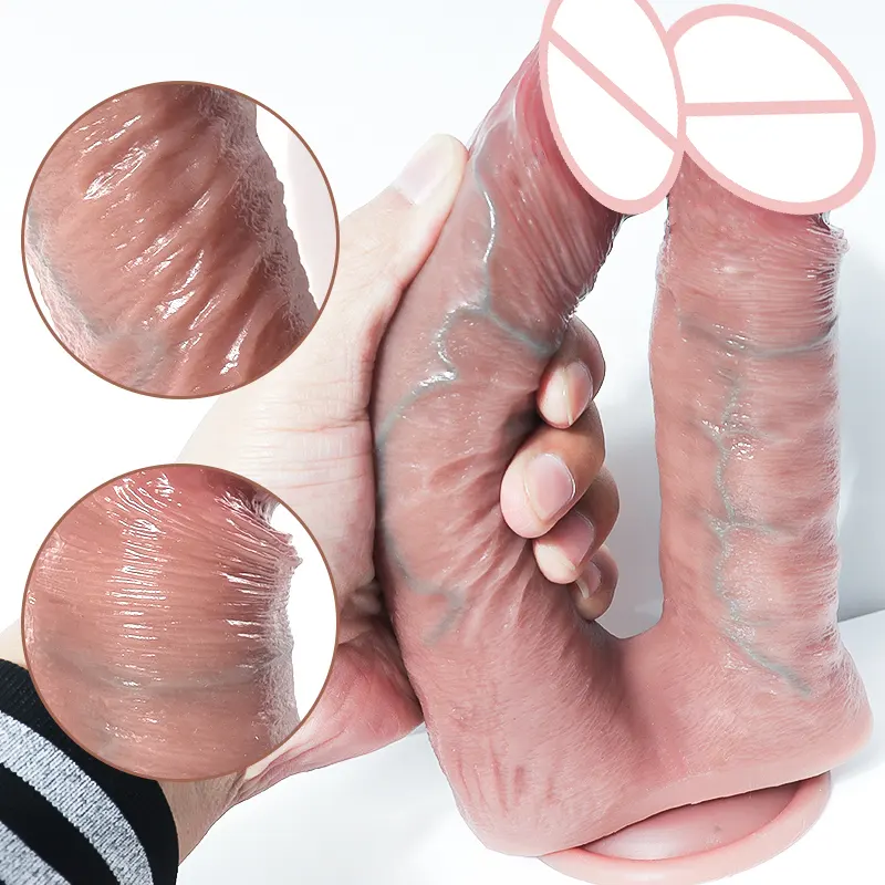 Realista Dual Penis Com Sucção G Spot Vagina Clitóris Anal Duplo Estimulante Dildo Adulto Sex Toys para Mulher