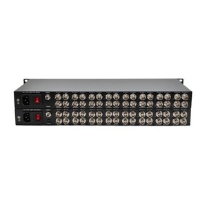 16CH 12G SDI视频光纤转换器，带环出LC连接器1U机架机箱 - Product Image 1
