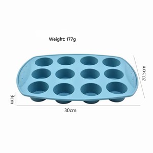 Büyük entegre silikon kek kalıp 12-Icing küp şekli için yeni DIY epoksi pişirme kapları buzlanma ve jöle - Product Image 6