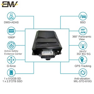 Vigilancia de vehículos Control remoto BUS Camión CCTV DVR 9CH 8CH AHD + 1CH IPC 4G GPS MDVR Cámara de visión nocturna Sistema DVR móvil - Product Image 5