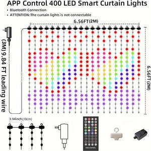 Nuova App di controllo Smart fata luce indirizzabile RGB luci a LED Pixel luci a tendina stringa di programmazione decorazione Display