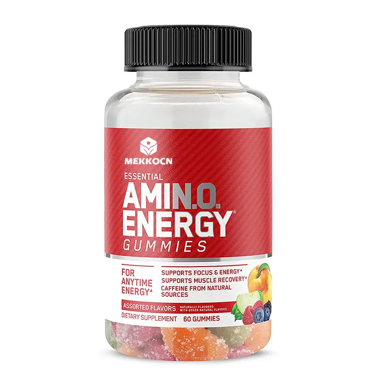 Cheap Wholesale Custom Fashion Energy Gummies with Amino Acids Pre Workout Supports Focus & Muscle Recovery Post Workout Gummies