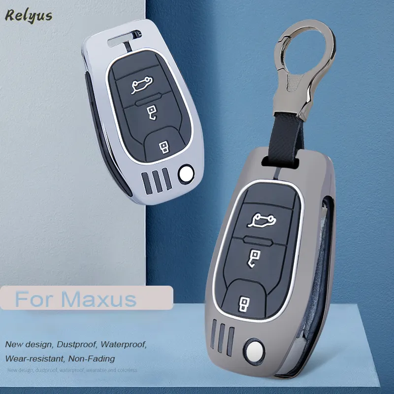 Hoge Kwaliteit Zinklegering Silicagel Autosleutel Hoes Behuizing Voor Maxus G60 D60 E0 D90 Pro Houder Sleutelhanger Accessoires