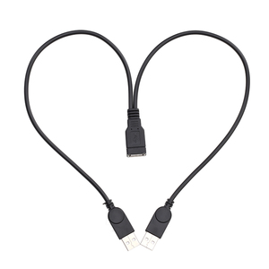 สายเคเบิลอะแดปเตอร์ต่อพ่วง USB ตัวผู้2.0เป็น USB ตัวเมียสำหรับสายชาร์จไฟฮับรูปตัว Y - Product Image 1