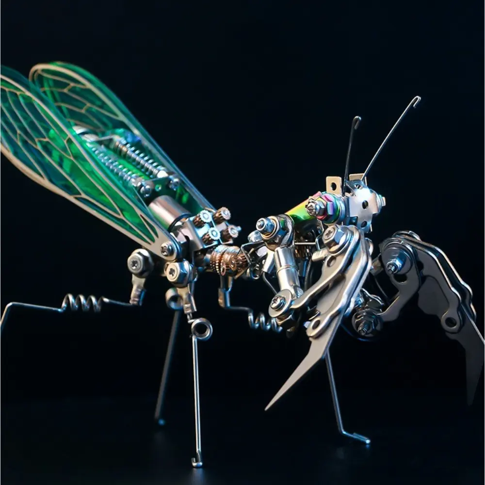 Diy Mechanische Insecten Fantoom Bidsprinkhaan Hersenkrakers Puzzel Speelgoed Bouwstenen Model 3d Metalen Puzzel
