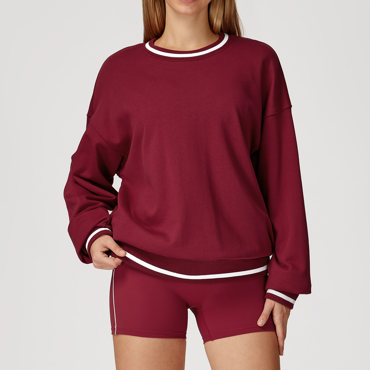 Red Sweatshirt+shorts