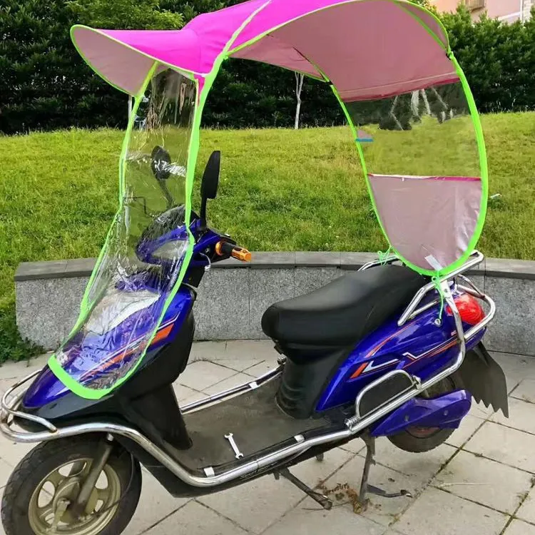 Riparo contro la pioggia Scooter elettrico bicicletta auto bici tettuccio robusto impermeabile Oxford parasole colore ombrellone per moto