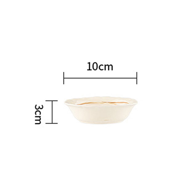 Plato de sabor denier blanco de 4 pulgadas, horno a Roma
