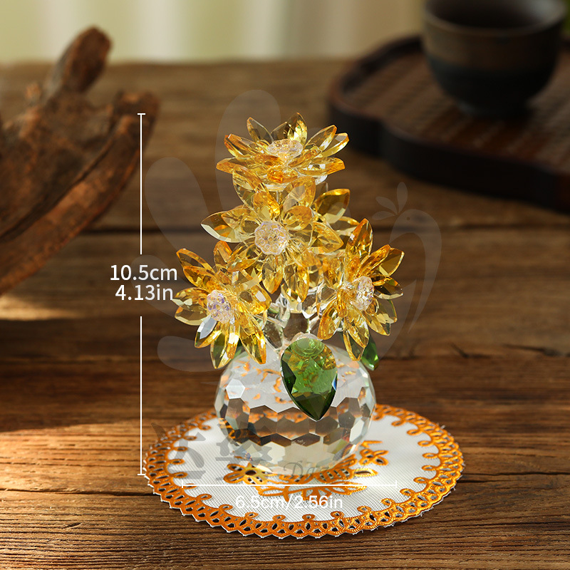 5 small yellow lotus flowers