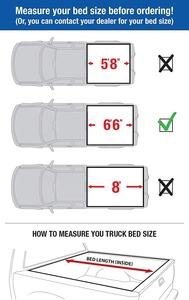 ผ้าหุ้มเตียงสามพับแข็งสำหรับรถบรรทุกสำหรับ Chevrolet GMC STD 6.6FT เตียงสั้นโรงงาน - Product Image 2