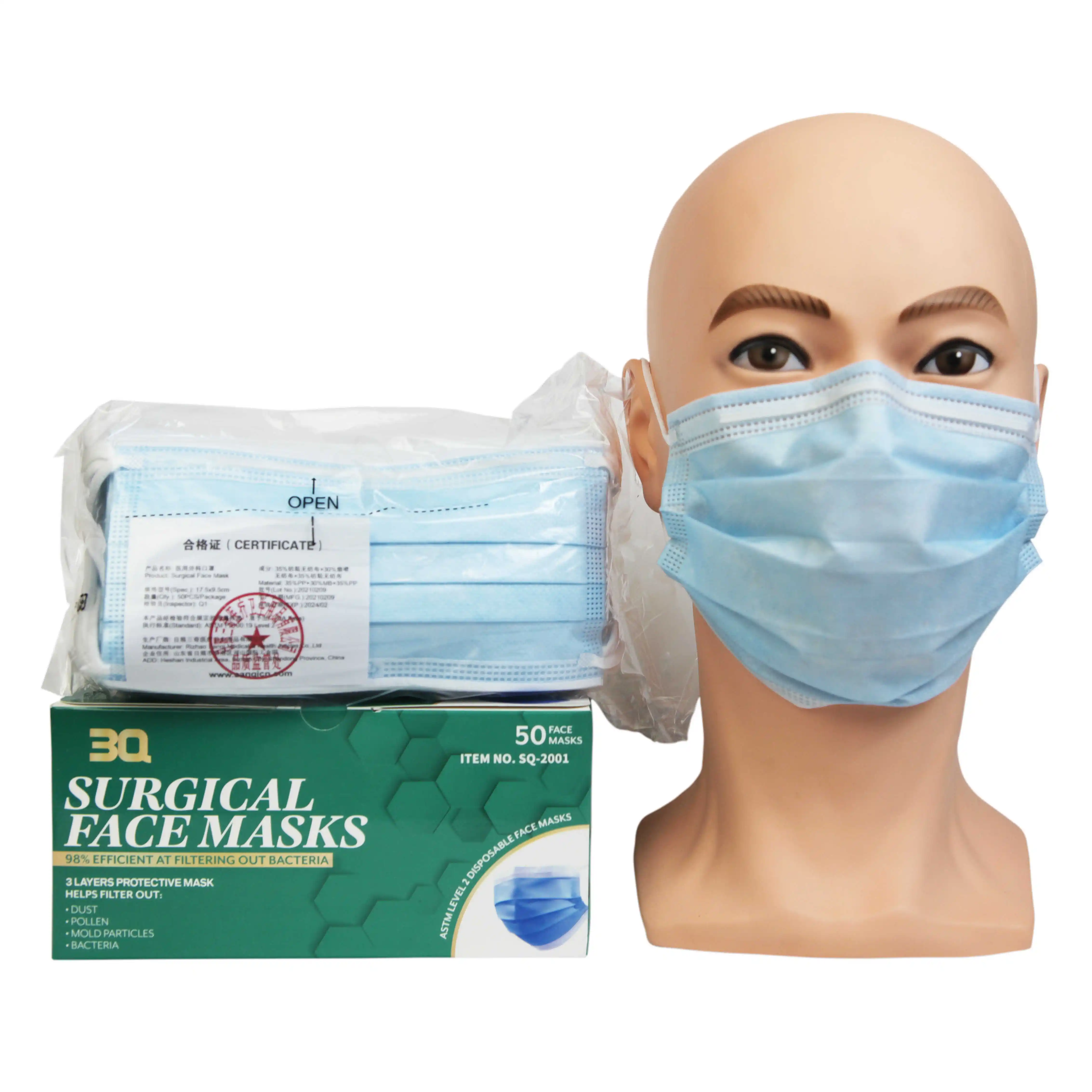 Forniture mediche PFE 99% qualità del filtro testata da Nelson US lab facemask procedura a 3 strati maschera medica prodotti chirurgici