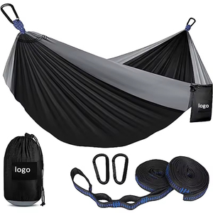 Nhà máy trực tiếp Trọng lượng nhẹ đôi Nylon Võng với Backpacking bãi biển sân sau Patio đi bộ đường dài treo giường ghế cho dễ dàng thực hiện - Product Image 1