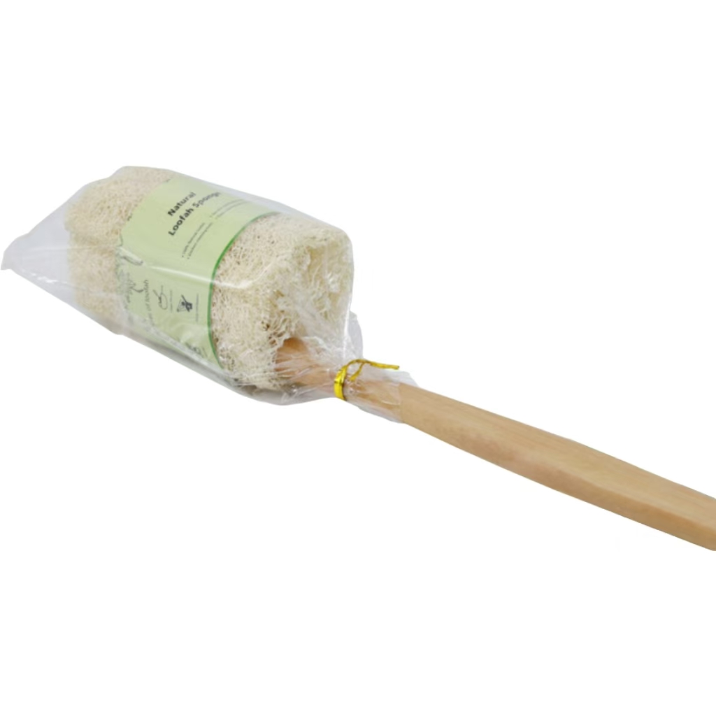 Soft loofah white bath brush