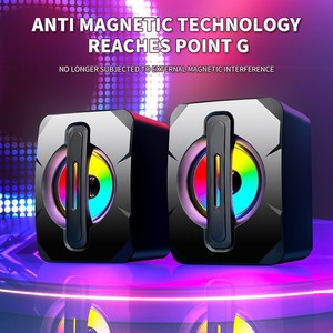 USB con cable RGB para computadora de escritorio, altavoz para computadora portátil, altavoz para el hogar, Mini Subwoofer, altavoz pequeño de escritorio