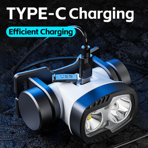 <strong>Motion</strong> <strong>Sensor</strong> Headlamp Double XPG LED 2600 MAh Battery Type-C USB 4 Modes Head Light 800 Lumens ABS Plastic Sensing Headlight - Product Image 3