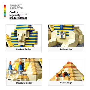 Wange Famous Landmark Building Blocks Toy 4210 Giza Pyramid in Cairo <strong>Egypt</strong> Small ABS Plastic Particles for Model Assembly - Product Image 3