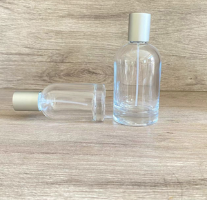 豪華30ml 50ml 100ml丸ガラス空の香水瓶グレーキャップシリンダーボトル香水